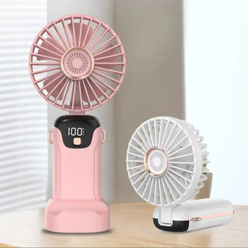 Rechargeable Hand Fan with LED
