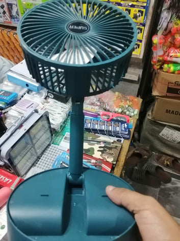 Rechargeable - Portable Telescopic Folding Fan Table Desk Fan | 3 Speeds Adjustable Height Fan (Random Color)