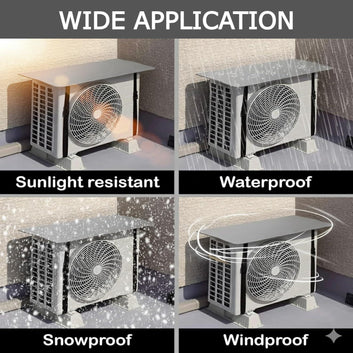 Ac Outdoor Unit Protector Heat Insulation Sunlight Shade Protector From Dust With Adjustable Buckle Rain Cover Air Conditioner Cover